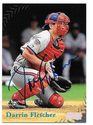 Darrin Fletcher Signed 1998 Stadium Club Baseball Card - Montreal Expos