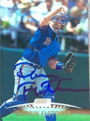 Darrin Fletcher Signed 1999 Stadium Club Baseball Card - Toronto Blue Jays