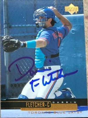 Darrin Fletcher Signed 2000 Upper Deck Baseball Card - Toronto Blue Jays - PastPros