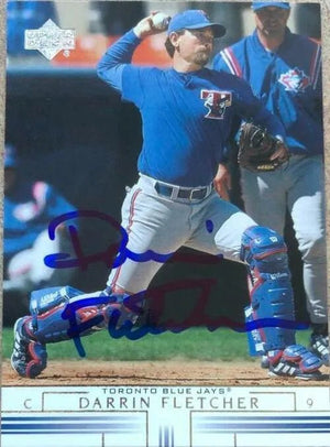 Darrin Fletcher Signed 2002 Upper Deck Baseball Card - Toronto Blue Jays