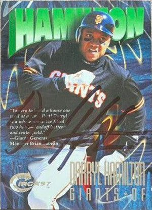 Darryl Hamilton Signed 1997 Circa Baseball Card - San Francisco Giants - PastPros