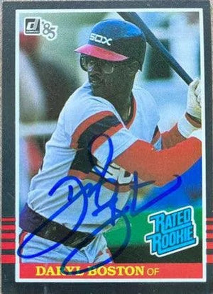 Daryl Boston Signed 1985 Donruss Baseball Card - Chicago White Sox