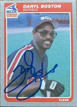 Daryl Boston Signed 1985 Fleer Update Baseball Card - Chicago White Sox