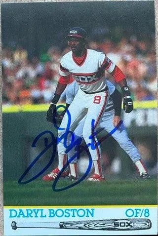 Daryl Boston Signed 1986 Coke Baseball Card - Chicago White Sox