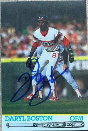 Daryl Boston Signed 1986 Coke Baseball Card - Chicago White Sox