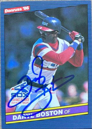 Daryl Boston Signed 1986 Donruss Baseball Card - Chicago White Sox - PastPros