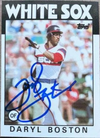 Daryl Boston Signed 1986 Topps Tiffany Baseball Card - Chicago White Sox