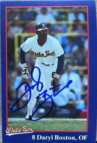 Daryl Boston Signed 1987 Coke Baseball Card - Chicago White Sox
