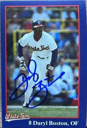 Daryl Boston Signed 1987 Coke Baseball Card - Chicago White Sox