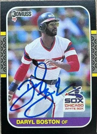 Daryl Boston Signed 1987 Donruss Baseball Card - Chicago White Sox