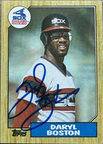 Daryl Boston Signed 1987 Topps Baseball Card - Chicago White Sox - PastPros