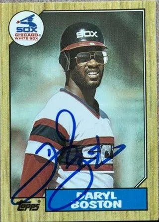 Daryl Boston Signed 1987 Topps Tiffany Baseball Card - Chicago White Sox