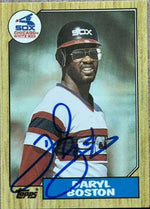 Daryl Boston Signed 1987 Topps Tiffany Baseball Card - Chicago White Sox - PastPros