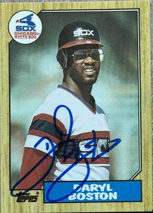 Daryl Boston Signed 1987 Topps Tiffany Baseball Card - Chicago White Sox - PastPros