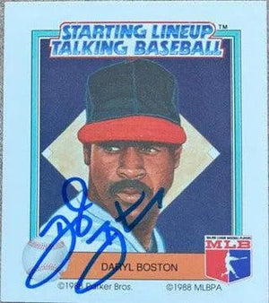Daryl Boston Signed 1988 Starting Lineup Talking Baseball Card - Chicago White Sox