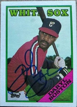 Daryl Boston Signed 1988 Topps Baseball Card - Chicago White Sox