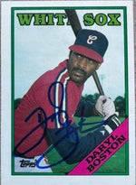 Daryl Boston Signed 1988 Topps Tiffany Baseball Card - Chicago White Sox