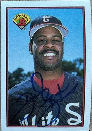 Daryl Boston Signed 1989 Bowman Baseball Card - Chicago White Sox