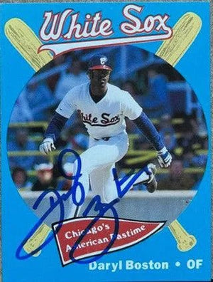 Daryl Boston Signed 1989 Coca-Cola Baseball Card - Chicago White Sox