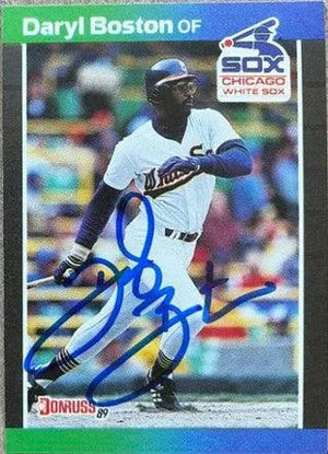 Daryl Boston Signed 1989 Donruss Baseball Card - Chicago White Sox