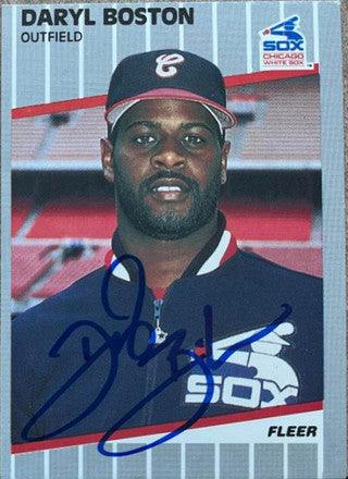 Daryl Boston Signed 1989 Fleer Baseball Card - Chicago White Sox - PastPros