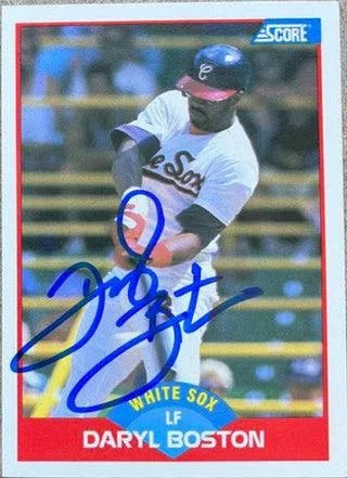 Daryl Boston Signed 1989 Score Baseball Card - Chicago White Sox