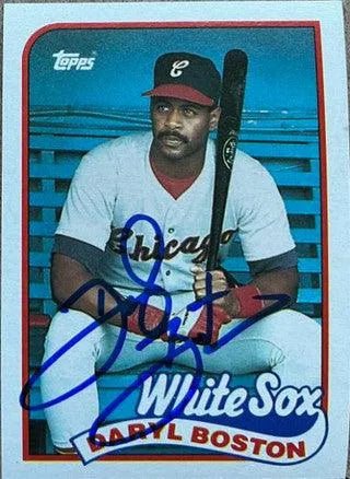 Daryl Boston Signed 1989 Topps Baseball Card - Chicago White Sox