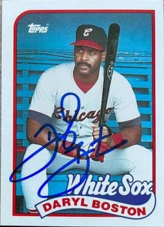 Daryl Boston Signed 1989 Topps Tiffany Baseball Card - Chicago White Sox