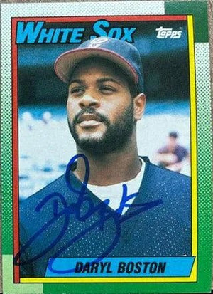 Daryl Boston Signed 1990 Topps Baseball Card - Chicago White Sox
