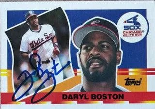 Daryl Boston Signed 1990 Topps Big Baseball Card - Chicago White Sox