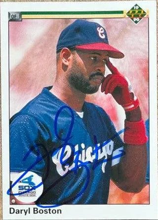 Daryl Boston Signed 1990 Upper Deck Baseball Card - Chicago White Sox