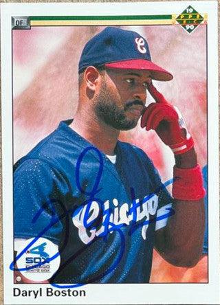 Daryl Boston Signed 1990 Upper Deck Baseball Card - Chicago White Sox - PastPros