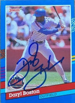 Daryl Boston Signed 1991 Donruss Baseball Card - New York Mets