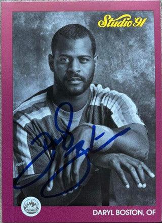 Daryl Boston Signed 1991 Studio Baseball Card - New York Mets - PastPros