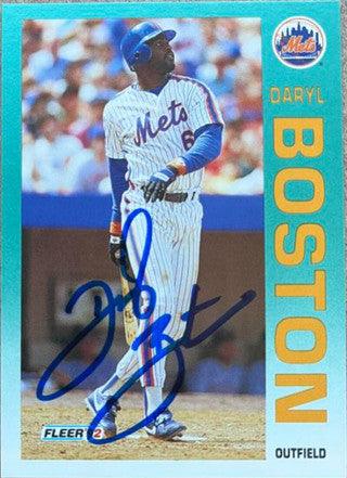 Daryl Boston Signed 1992 Fleer Baseball Card - New York Mets - PastPros