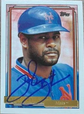 Daryl Boston Signed 1992 Topps Gold Baseball Card - New York Mets