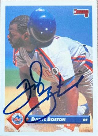 Daryl Boston Signed 1993 Donruss Baseball Card - New York Mets - PastPros