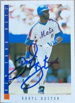 Daryl Boston Signed 1993 Score Baseball Card - New York Mets