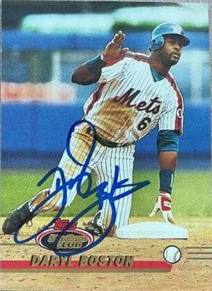 Daryl Boston Signed 1993 Stadium Club Baseball Card - New York Mets