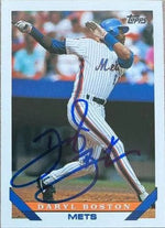 Daryl Boston Signed 1993 Topps Baseball Card - New York Mets