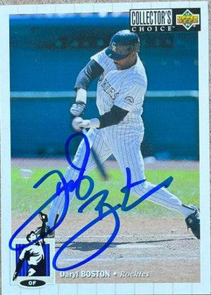 Daryl Boston Signed 1994 Collector's Choice Baseball Card - Colorado Rockies - PastPros