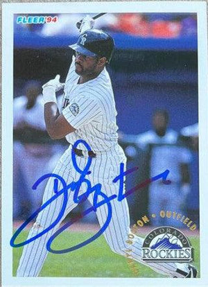 Daryl Boston Signed 1994 Fleer Baseball Card - Colorado Rockies - PastPros