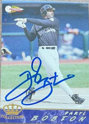 Daryl Boston Signed 1994 Pacific Crown Collection Baseball Card - Colorado Rockies - PastPros