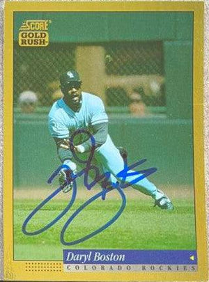 Daryl Boston Signed 1994 Score Gold Rush Baseball Card - Colorado Rockies - PastPros