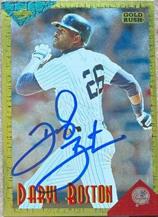 Daryl Boston Signed 1994 Score Rookie/Traded Gold Rush Baseball Card - New York Yankees - PastPros