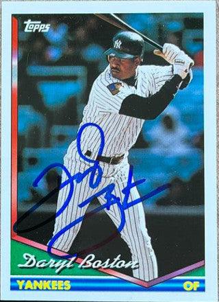 Daryl Boston Signed 1994 Topps Traded Baseball Card - New York Yankees - PastPros