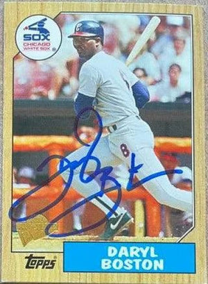 Daryl Boston Signed 2005 Topps All-Time Fan Favorites Baseball Card - Chicago White Sox