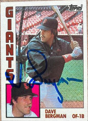 Dave Bergman Signed 1984 Topps Baseball Card - San Francisco Giants - PastPros