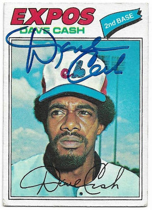 Dave Cash Signed 1977 Topps Baseball Card - Montreal Expos - PastPros
