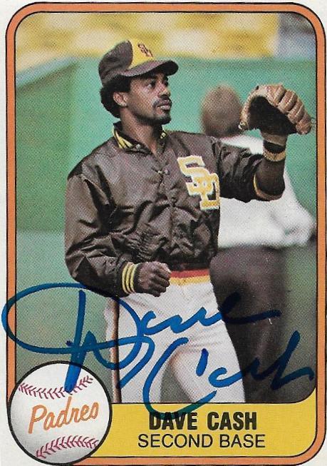 Dave Cash Signed 1981 Fleer Baseball Card - San Diego Padres - PastPros